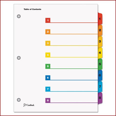 Divider Label Templates