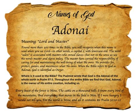 Names of God: Adonai - Wellspring Christian Ministries