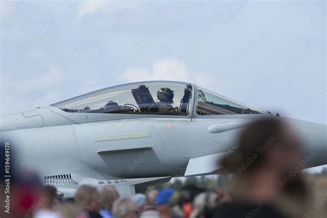 Pilot in the cockpit of a modern jet fighter. Tactical fighter of the air forces. Stock Photo ...