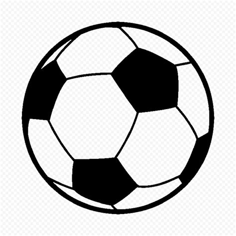 Black Outline Soccer Ball Icon Transparent PNG | Citypng