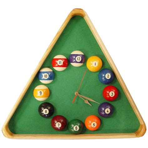 Pool rack clock. | Clock | Clock, Diy clock, Billiards bar