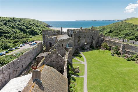 Manorbier Castle overview | A sentry on guard on the gate ho… | Flickr