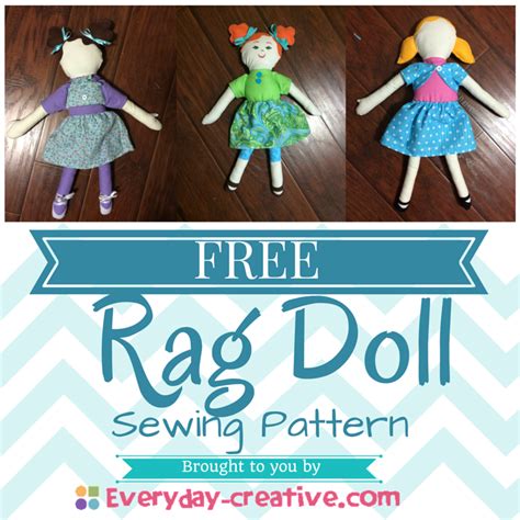 Free Rag Doll Pattern – makes a cute adorable gift for any little girl! » Everyday Creative