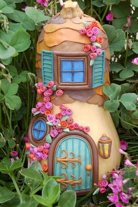 50 Easy DIY Fairy Garden Design Ideas (35 | Fairy garden diy, Clay fairy house, Fairy garden designs