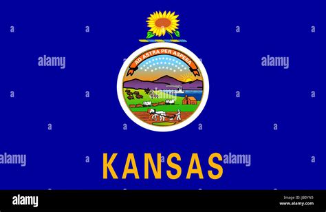 Kansas state flag hi-res stock photography and images - Alamy