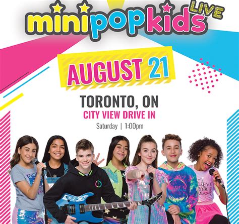 Mini Pop Kids Live | CityView Drive-In, Polson Street, Toronto | To Do ...