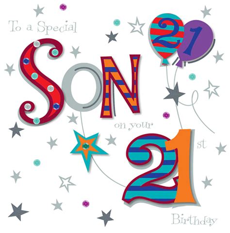 Son On Your 21st Birthday Greeting Card | Cards