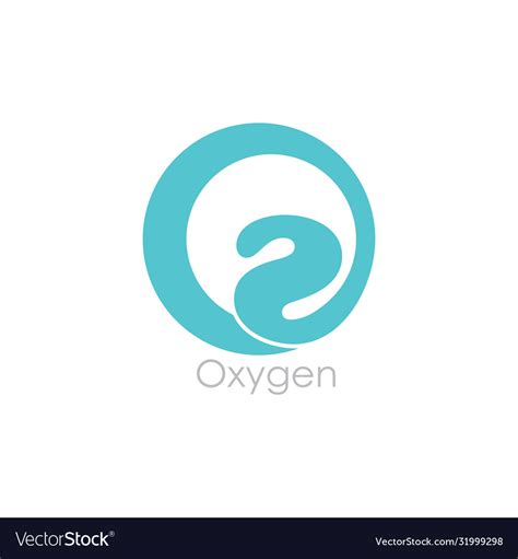 O2 oxygen symbol logo Royalty Free Vector Image