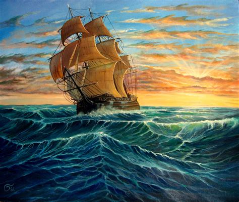 At present I love ships! I hope you like them too?! Original Oil ...