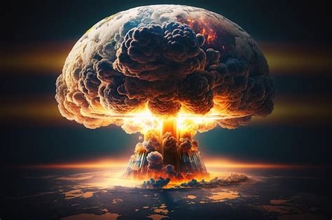 Premium Photo | Terrifying nuclear explosion bomb with its intense energy and devastating ...