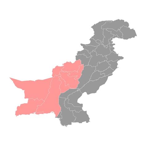 Premium Vector | Balochistan province map province of pakistan vector ...