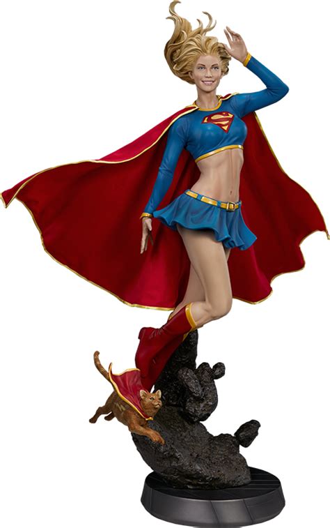 Supergirl - Superman - Supergirl Premium Format 1:4 Scale Statue, Png Download - Original Size ...