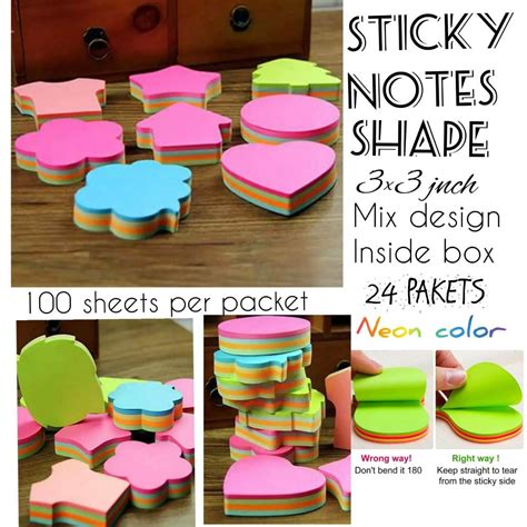 Sticky Notes Shapes (100 Sheets) – global trade links