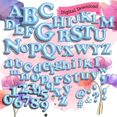 3D Bubble Alphabet PNG Digital Download 3D Bubble Letter - Etsy