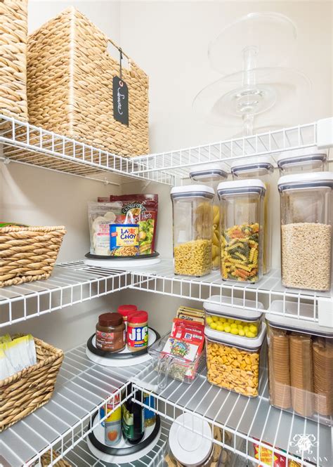 Nine Ideas to Organize a Small Pantry with Wire Shelving - Kelley Nan | Wire pantry shelves ...