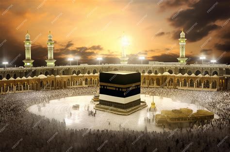 Premium AI Image | makkah kaaba hajj muslims