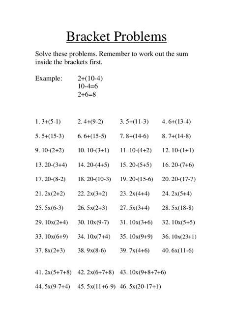 Bracket maths