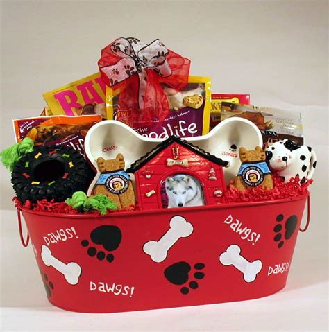 Top Dog Gift Baskets | Dog gift basket, Puppy christmas gift, Pet gift basket