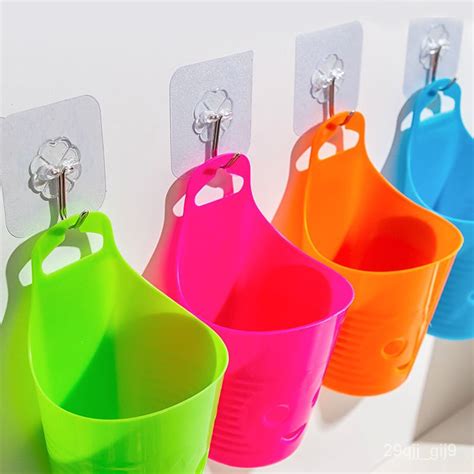 Kitchen Storage Basket Hanging Basket Hanging Basket Small Plastic Basket Hook Rack Bathroom and ...