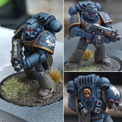 New to miniature painting. Tac squad space marine | Scrolller