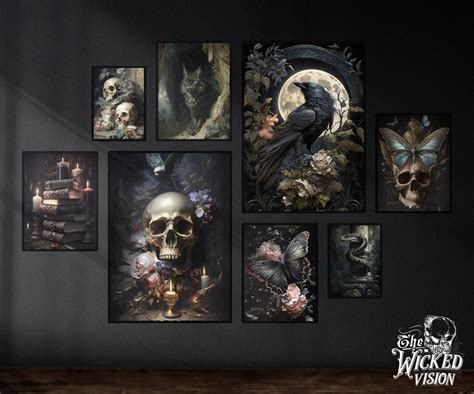 Death and the Crow Printable Wall Art Bundle Collection - Etsy