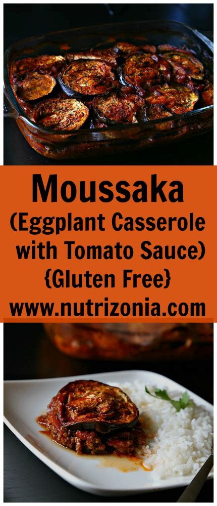 Moussaka (Eggplant casserole with Tomato Sauce) - :: Nutrizonia :: | Egyptian food, Food ...