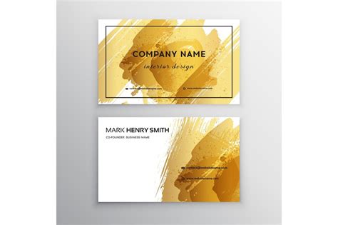 Black and Gold Business Card Design | Decorative Illustrations ~ Creative Market