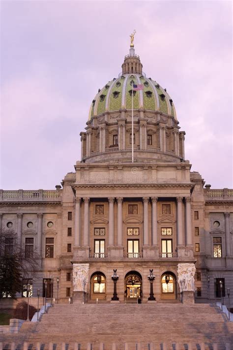 Harrisburg - State Capitol Building Stock Image - Image of downtown ...