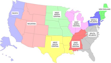 United States Map Central Region