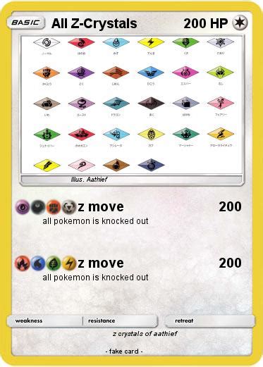 Pokémon All Z Crystals - z move - My Pokemon Card