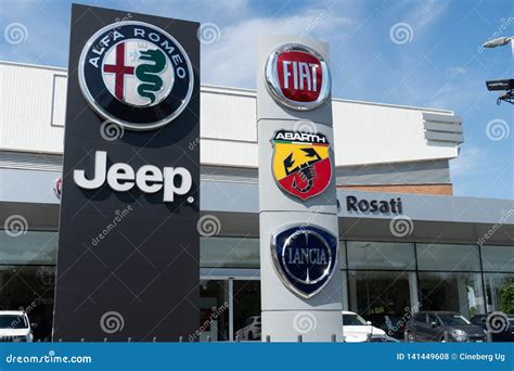 Fiat, Abarth, Lancia, Alfa Romeo and Jeep Car Dealerships Editorial Stock Photo - Image of ...