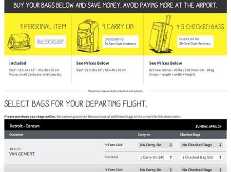 Airlines Baggage Fee Information | IUCN Water