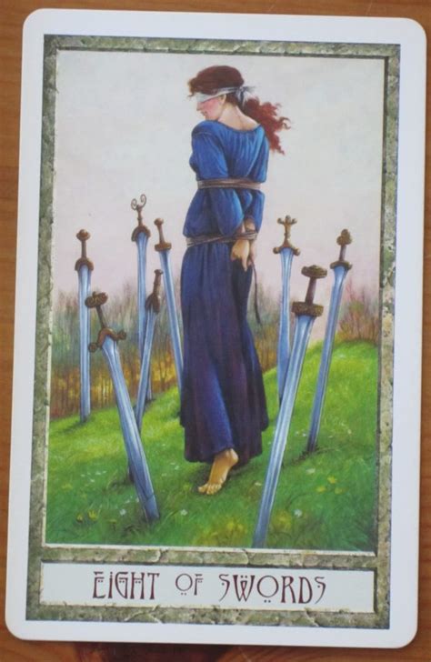 Eight of Swords - See Your Problems as a Game (Tuesday) - Daily Tarot Girl