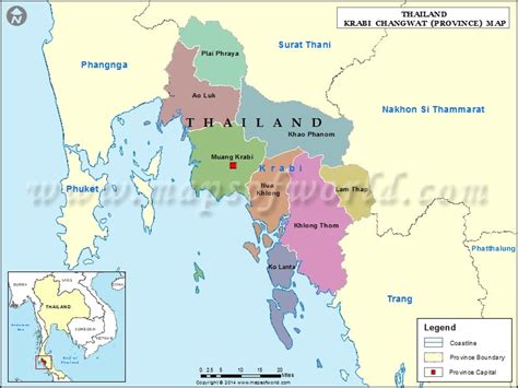 Krabi Map | Map of Krabi Province, Thailand