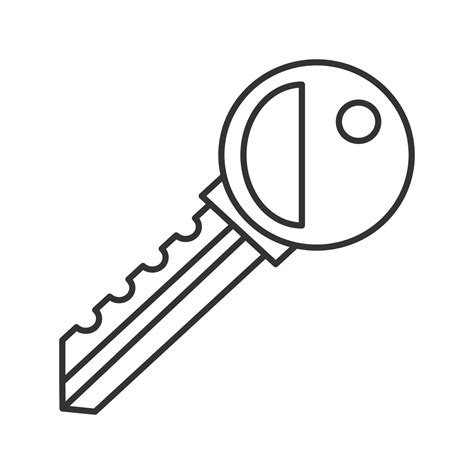 Key linear icon. Thin line illustration. Contour symbol. Vector ...