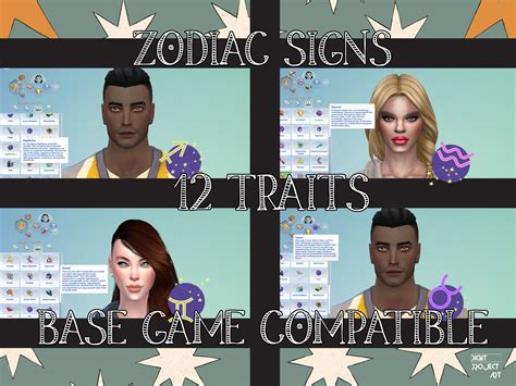 Zodiac Signs by Digit PArt - The Sims 4 Mods - CurseForge