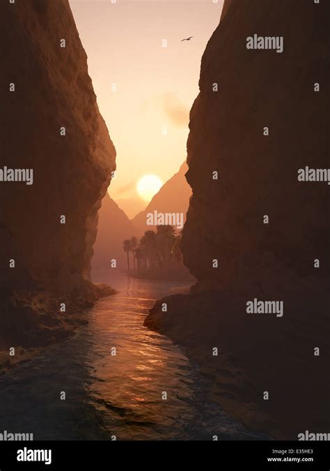 canyon at sunrise Stock Photo - Alamy