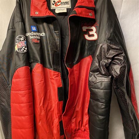 vintage nascar faux leather jacket. has a few minor... - Depop