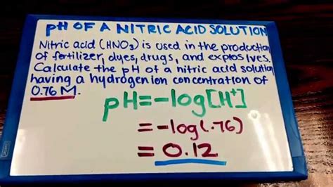 pH of a Nitric Acid Solution - YouTube