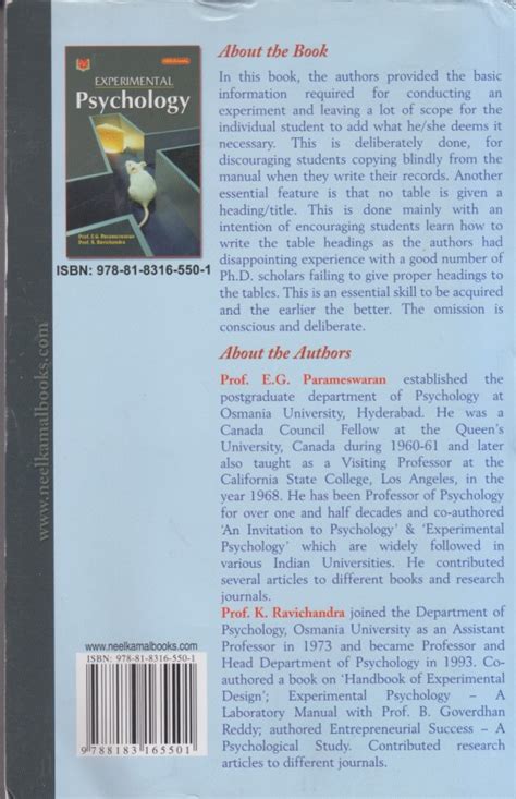 Experimental Psychology – Neelkamal Publications Pvt. Ltd