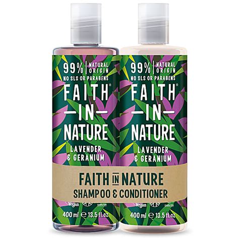 Faith in Nature Lavender & Geranium Shampoo and Conditioner Bundle | Big Green Smile