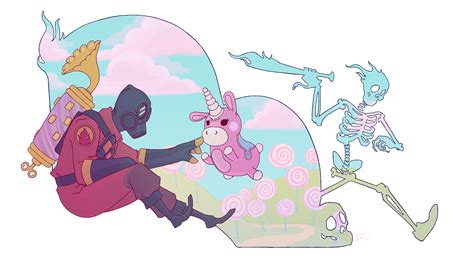 Pyro and Balloonicorn by Dazzle-Camouflage on DeviantArt