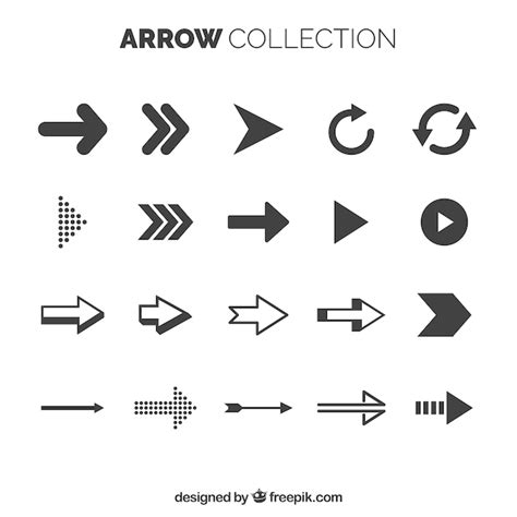 Free Vector | Basic arrow collection with elegant style