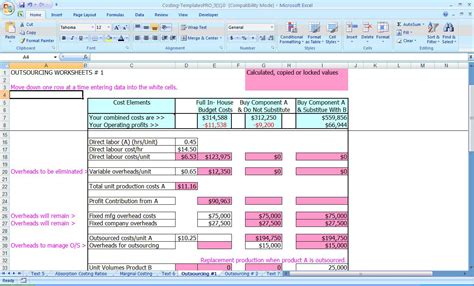 Recipe Costing Template Excel Free | Dandk Organizer