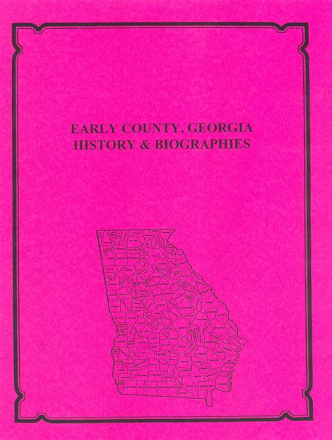 Early County, Georgia History and Biographies - Southern Genealogy Books