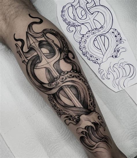 31 Exquisite Trident Tattoo Designs With Meaning - Psycho Tats