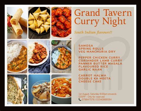 Menu at The Grand Tavern pub & bar, Te Aroha