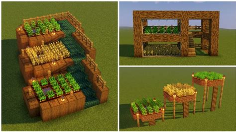 Minecraft: 3 Farm Designs/Builds/Ideas | Aesthetic Farm Tutorial (Easy ...