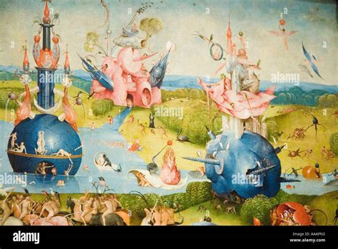 The Garden of Earthly Delights painting by Hieronymus Bosch Prado ...