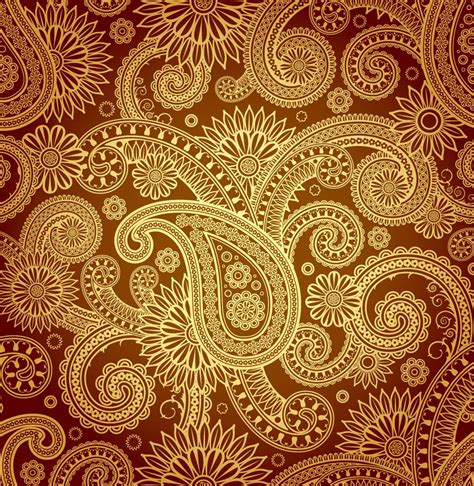 🔥 Download Gold Paisley Pattern Vector by @mrose17 | Paisley Print ...